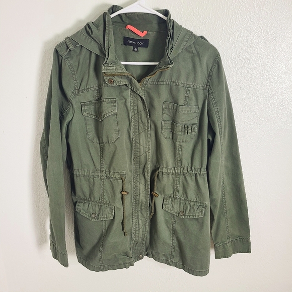 New Look Army Green Anorack Style Hoodie Jacket, Size XL - Picture 10 of 10